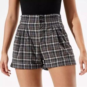 American Eagle AE Plaid Mom Shorts